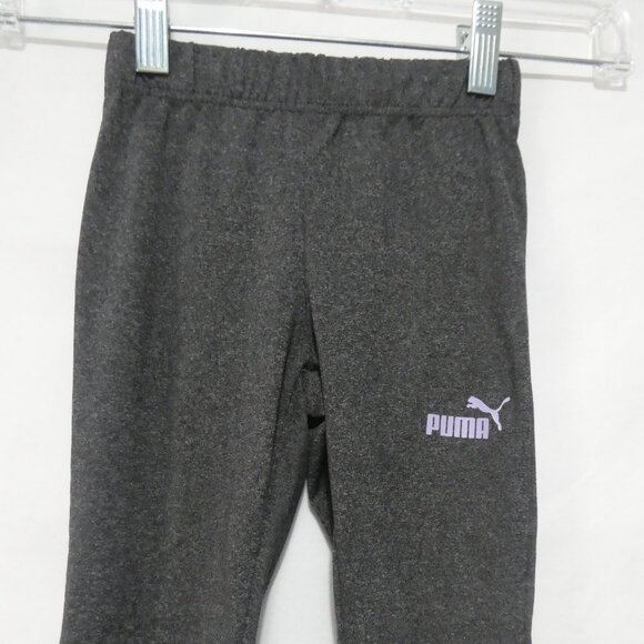 PUMA | size 6x | Charcoal Leggings | Purple Puma Logo on leg - Picture 6 of 16